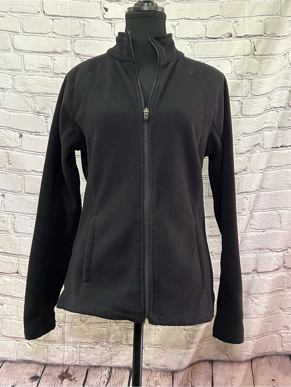 tek gear Women's Black Full-Zip Teddy Jacket